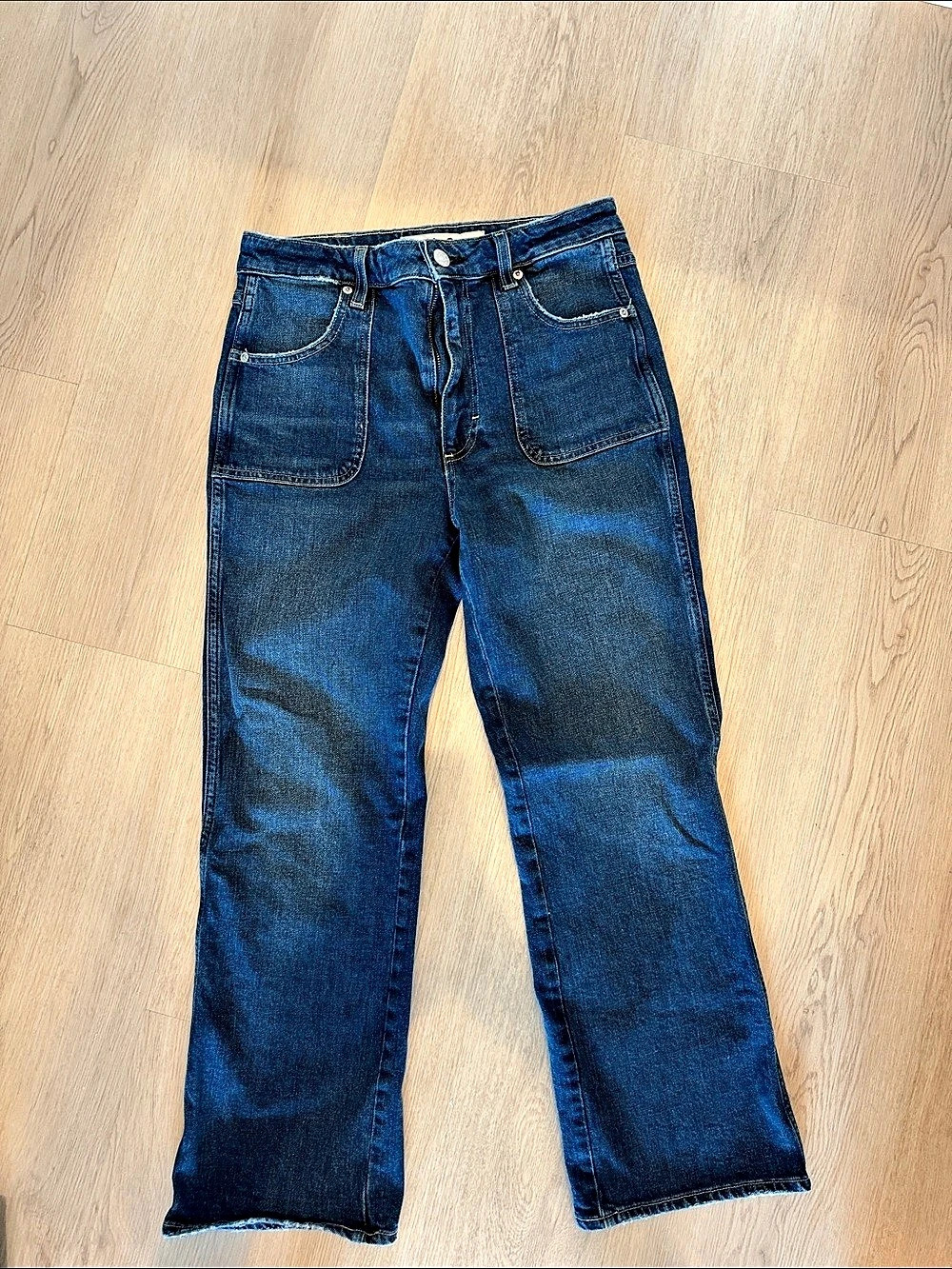 AMO Abigail  Pocket Jean Boot Cut Jeans Blue Waist 29